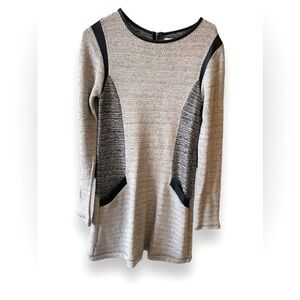 Abercrombie and Fitch Sweater Dress Women Long Sleeve Mini Size Small Black Knit